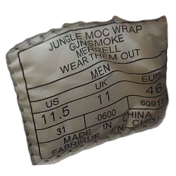 Men's Merrell Jungle Moc Gunsmoke | Size 11.5 | EPOC | Slip-On Comfort - Picture 5 of 6